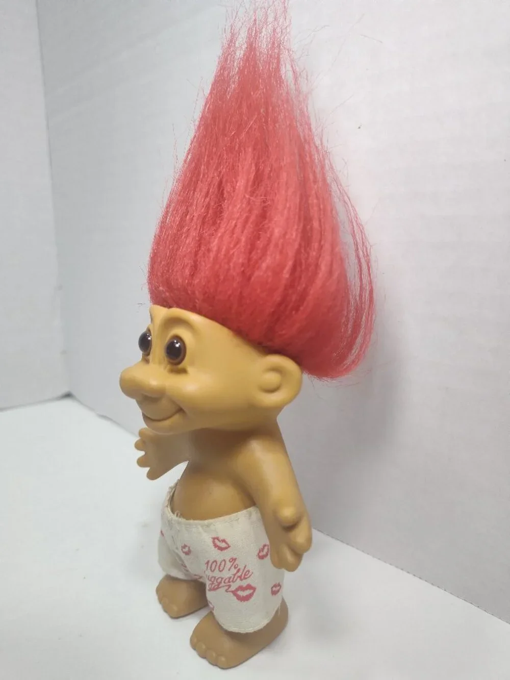 Vtg Russ Troll Doll Pink Hair 100% Huggable Shorts 5